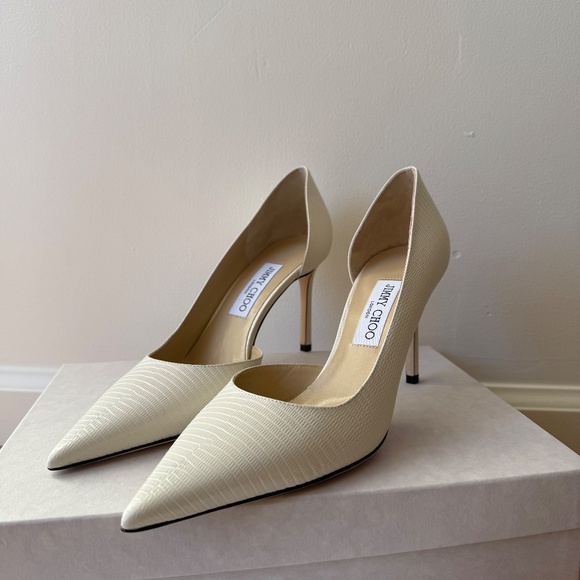 Jimmy Choo Heels Lilith 85 Milk Size EU 39 5 US 9 - Picture 2 of 10